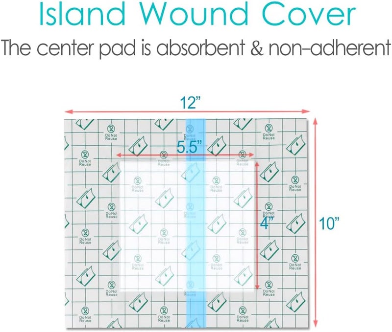 EaseToU Waterproof PD Dialysis Catheter Shower Cover 10x12 with No Glue On The Center, Peritoneal Dialysis PICC Line Chest Port Shower Protector Shield Island Bandage Dressing Accessories (Pack of 14) - Image 4